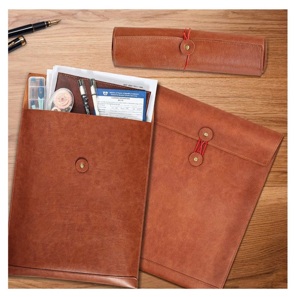 NWT Faux leather folder organizers file holder book bag